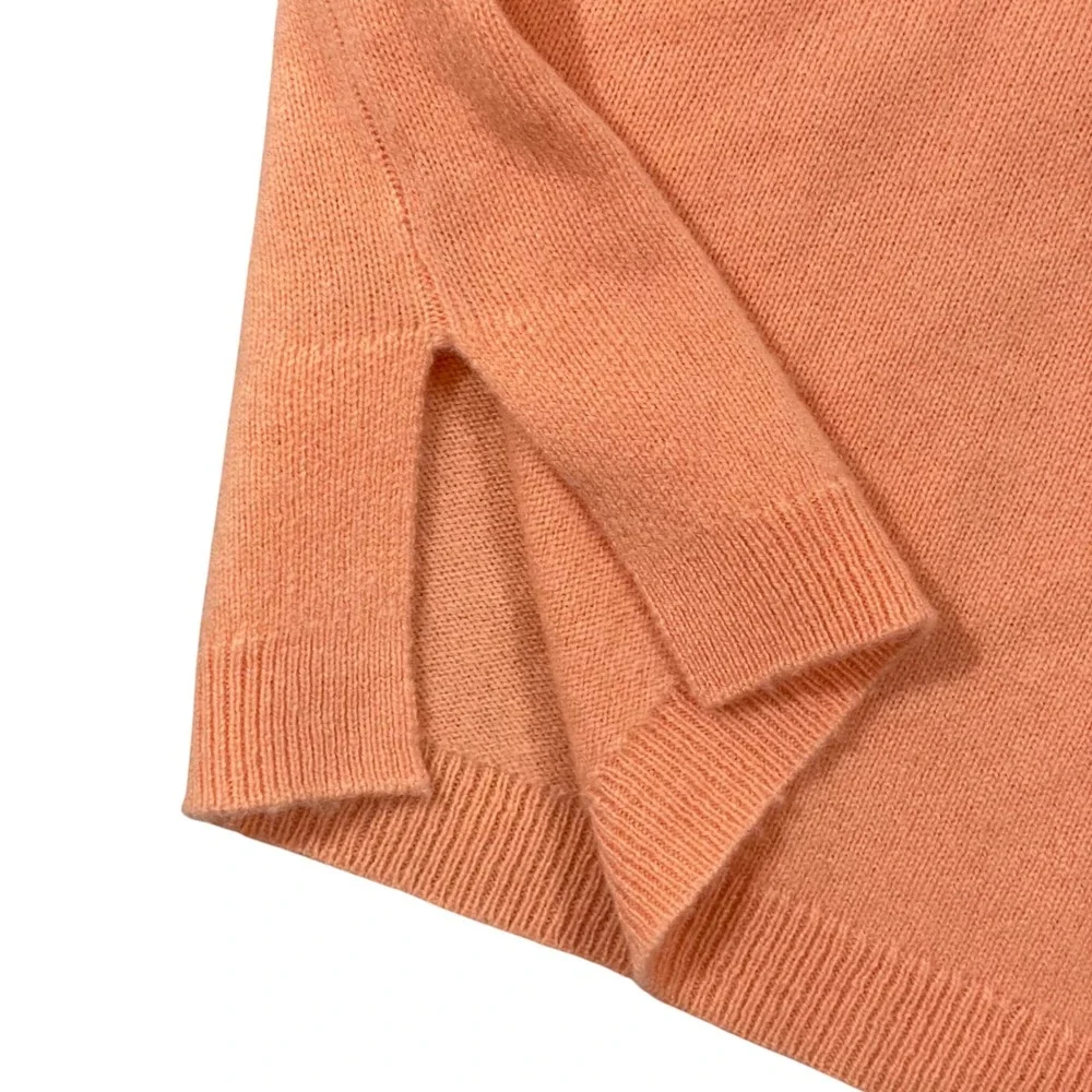 J.Crew Cashmere Slim-Fit Crewneck Sweater Womens Peach Pastel Orange Large K1313